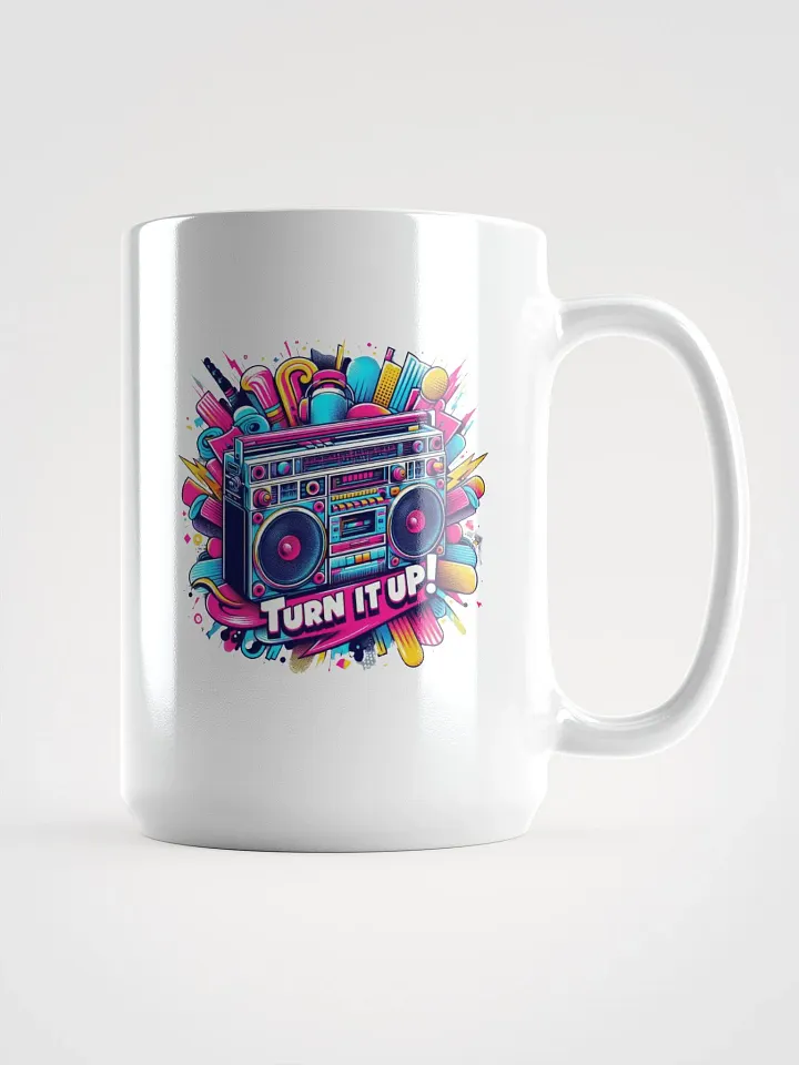 Retro Boombox Blast Mug | AI Design oldschool product image (1)