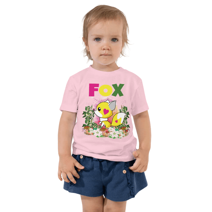 Fox Colorful Funny Cute Bella +Canvas Toddler T-Shirt – Funny Shirt & Gift for Kids product image (1)