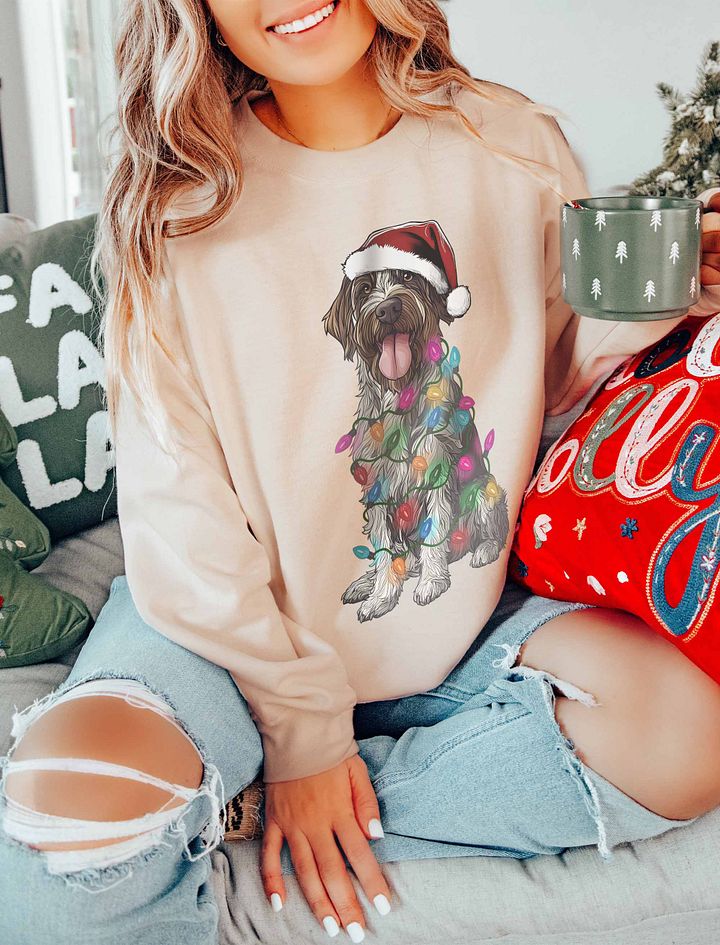 Funny Wirehaired Pointing Griffon(Brown Roan) Christmas Sweatshirt product image (20)