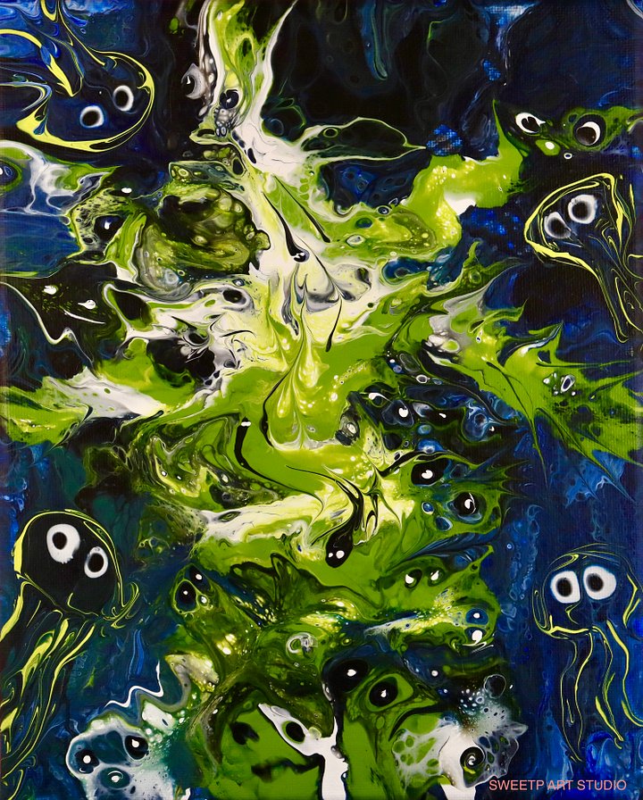 Creatures Among the Green Fire | Art Print product image (1)