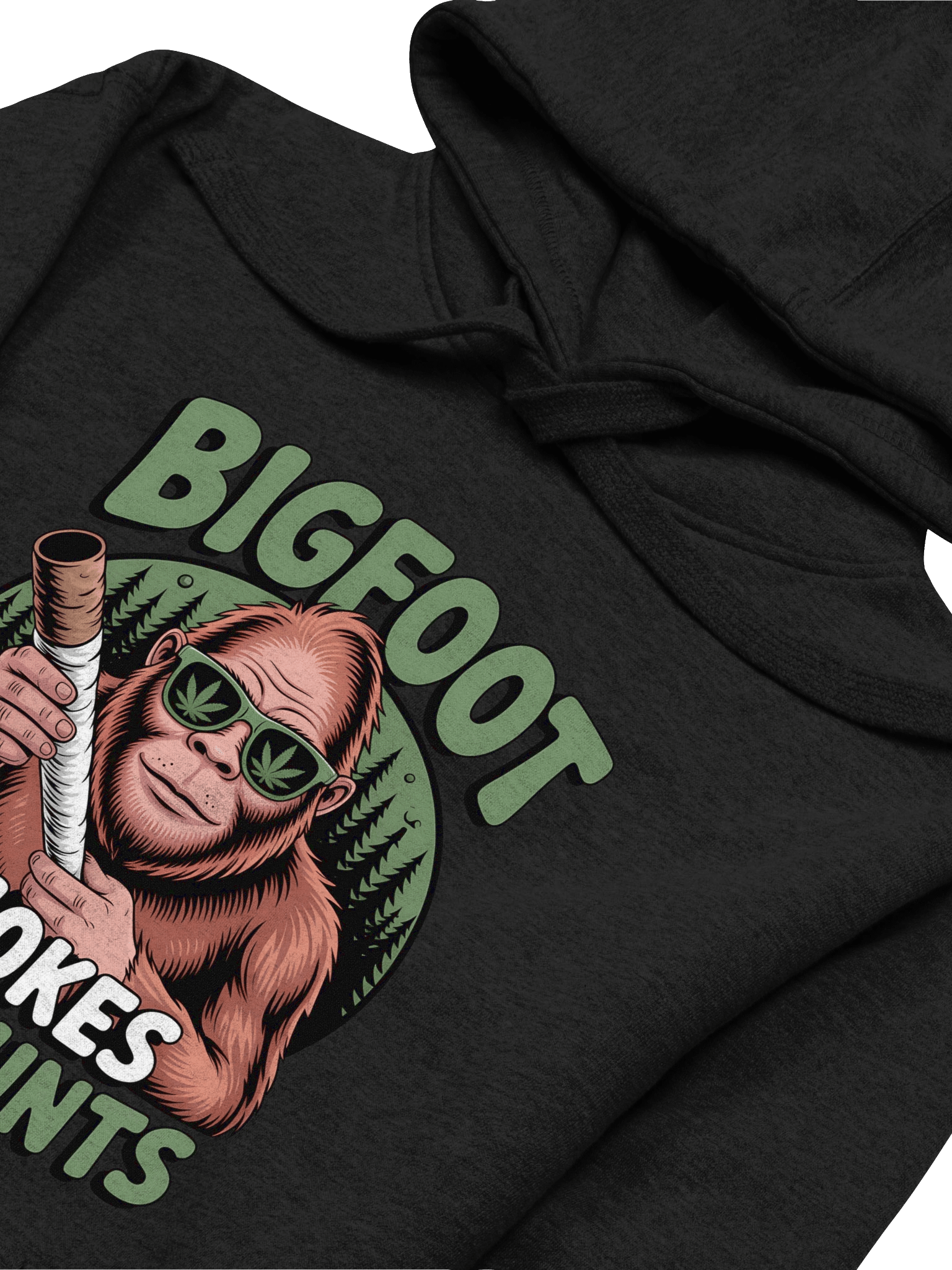 Bigfoot Smokes Big Blunts | Funny Sasquatch Cannabis Hoodie | Premium Unisex Fit product image (2)