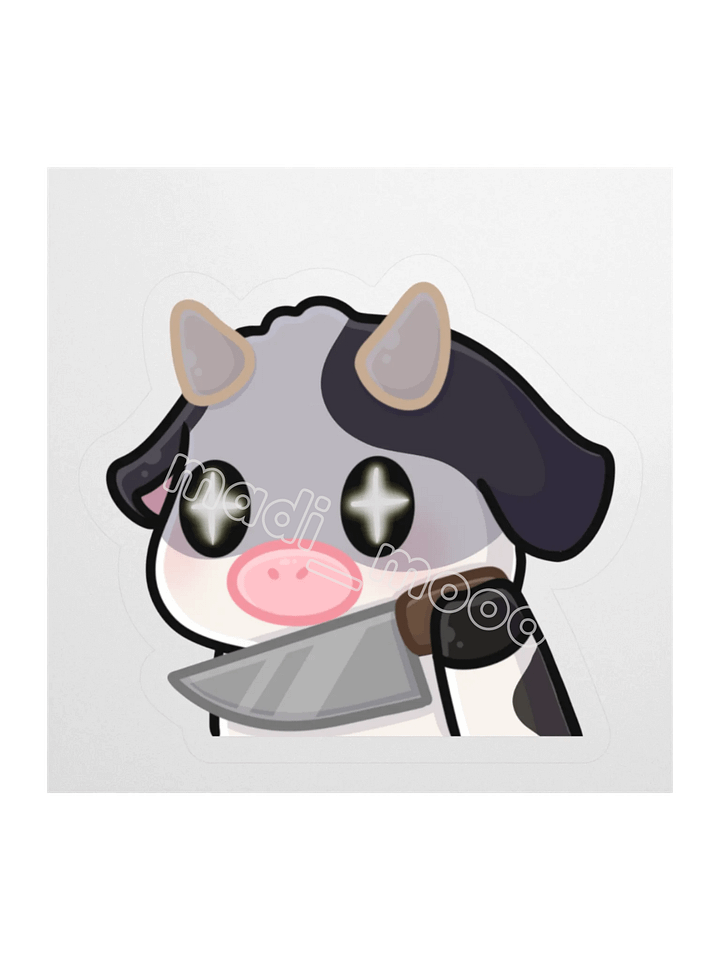 Stabby Cow Sticker product image (1)