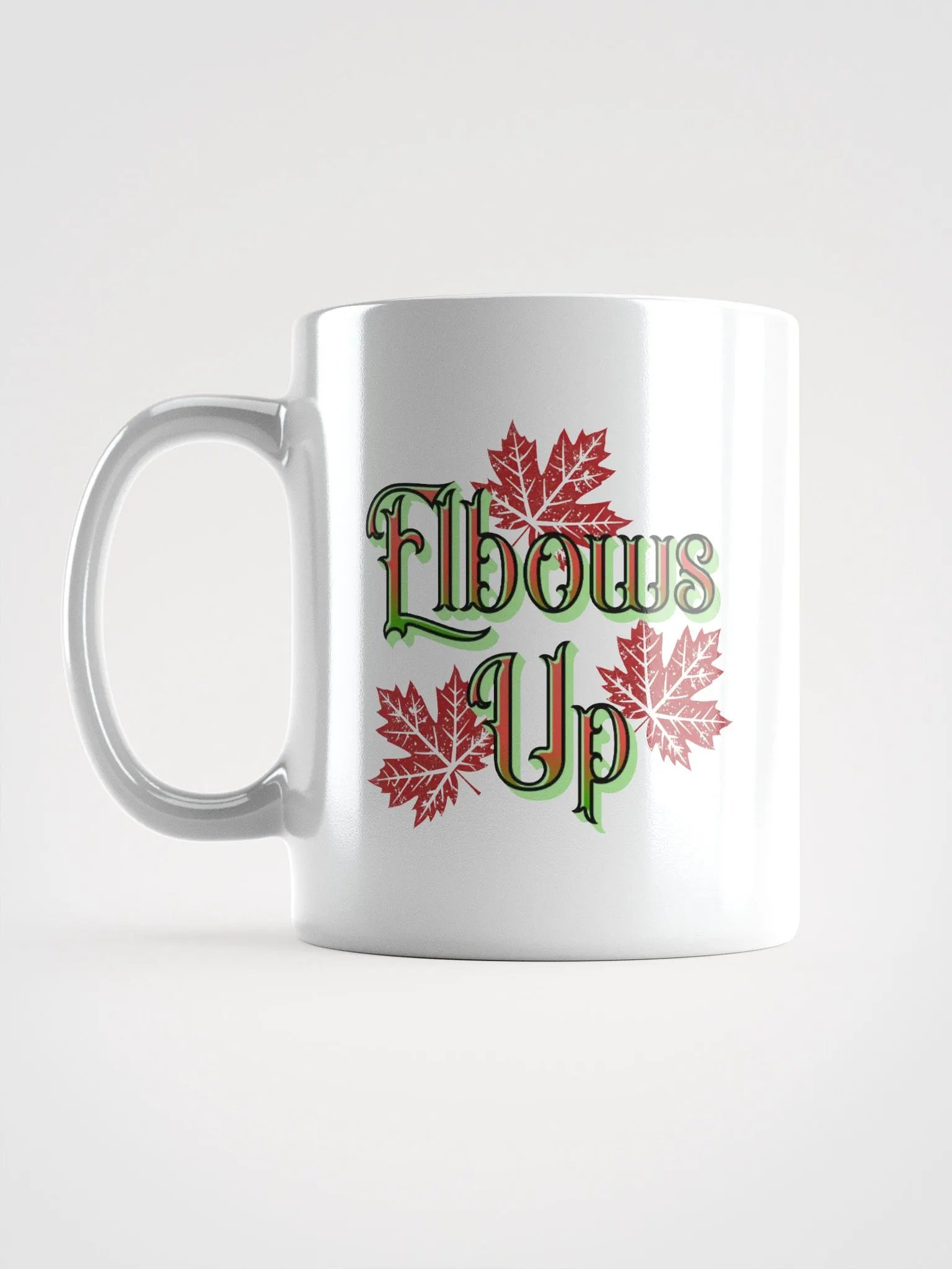 Elbows Up Maple Leaf Canada Glittery Mug product image (1)