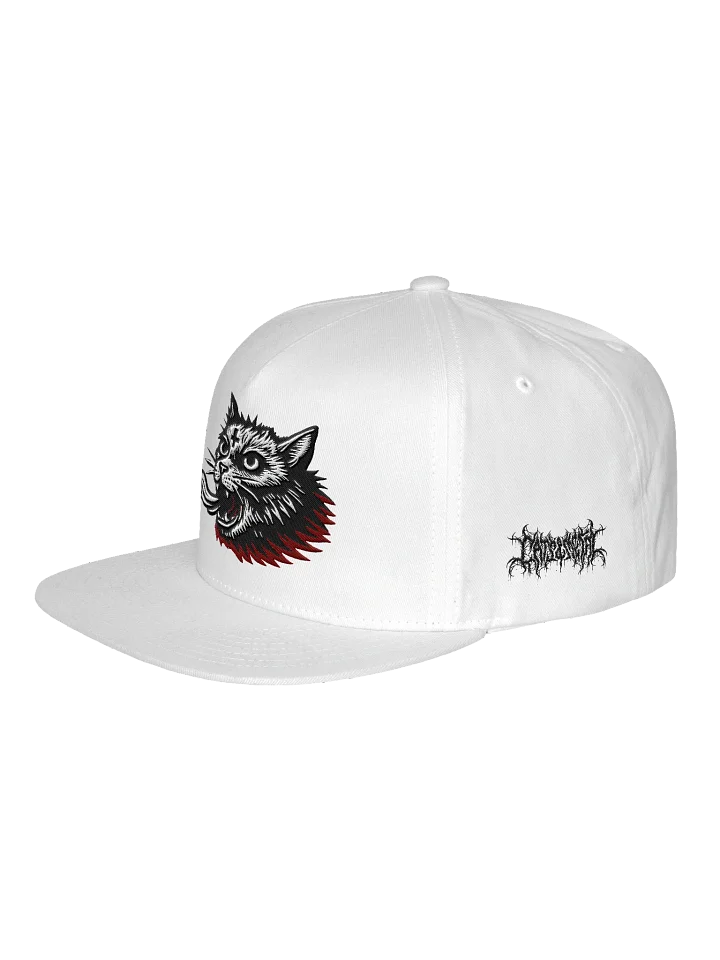 Flame Cat Snap back hat white product image (5)