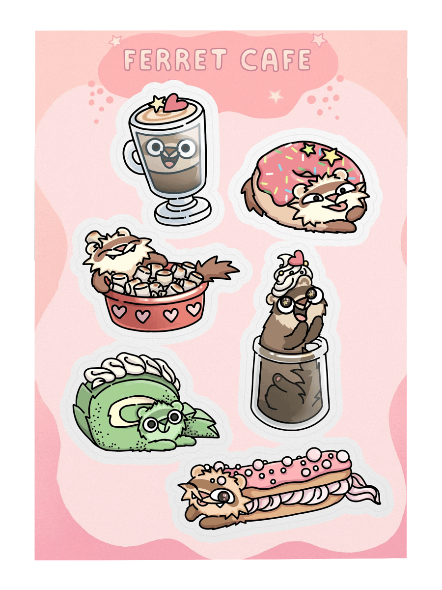 Ferret Cafe - Sticker Sheet product image (3)