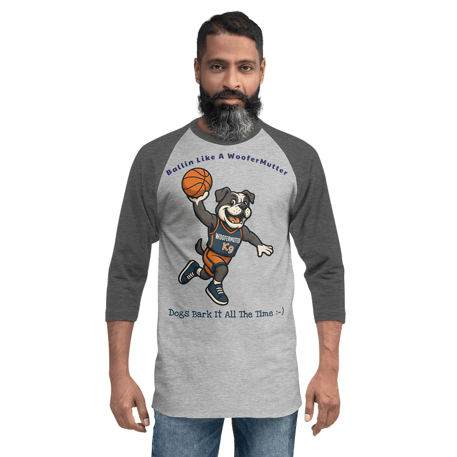 Bulldog Unisex 3/4 Sleeve Raglan Shirt product image (2)