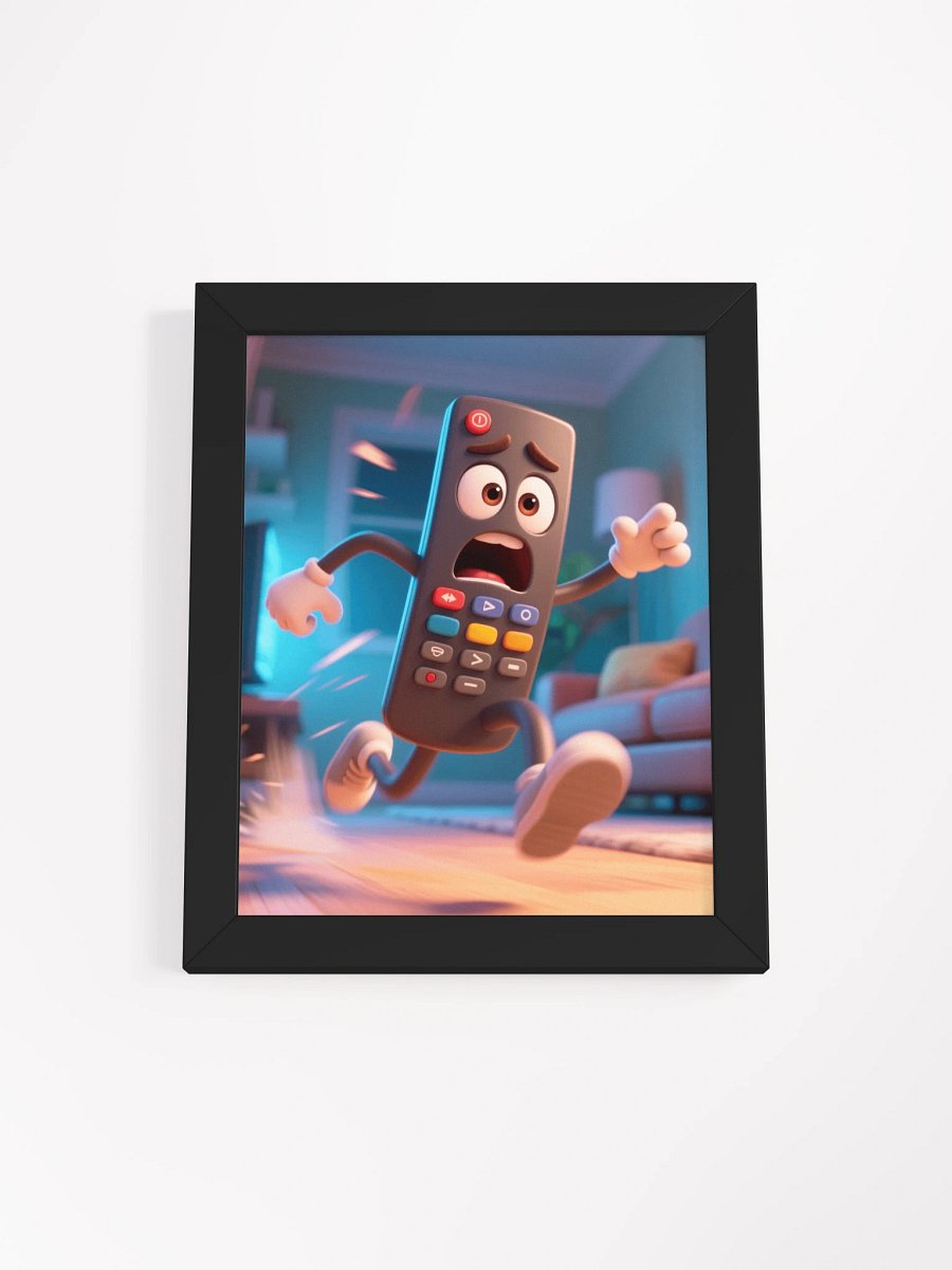 Startled Remote Control Framed Poster product image (8)