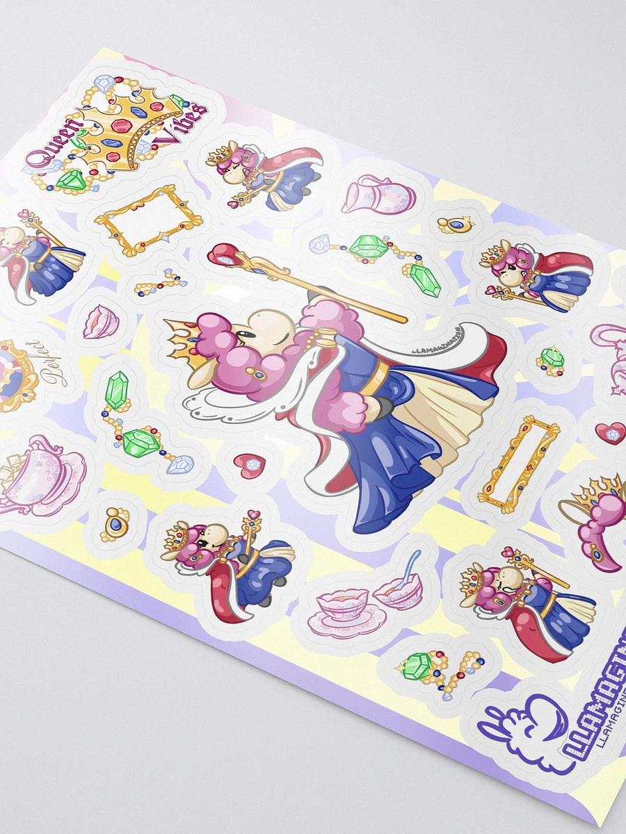 Llama Queen Sticker Set w/ Background product image (3)