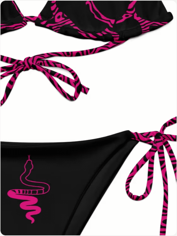 Wild pink-Recycled String Bikini product image (3)
