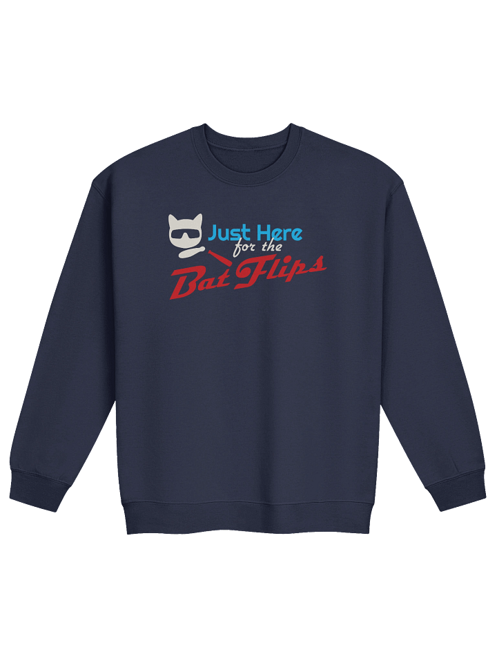 Baseball Cat (Just Here for The Bat Flips) - Unisex Adult Sweatshirt product image (5)
