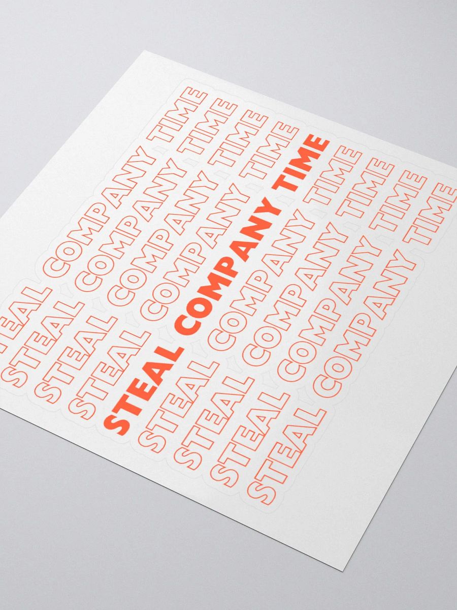 Steal Company Time logo sticker product image (3)