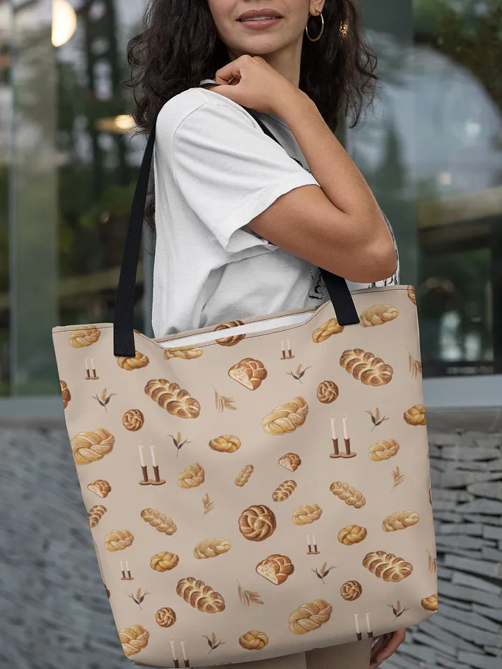 Pass the Challah - Large Tote Bag with Pocket product image (1)