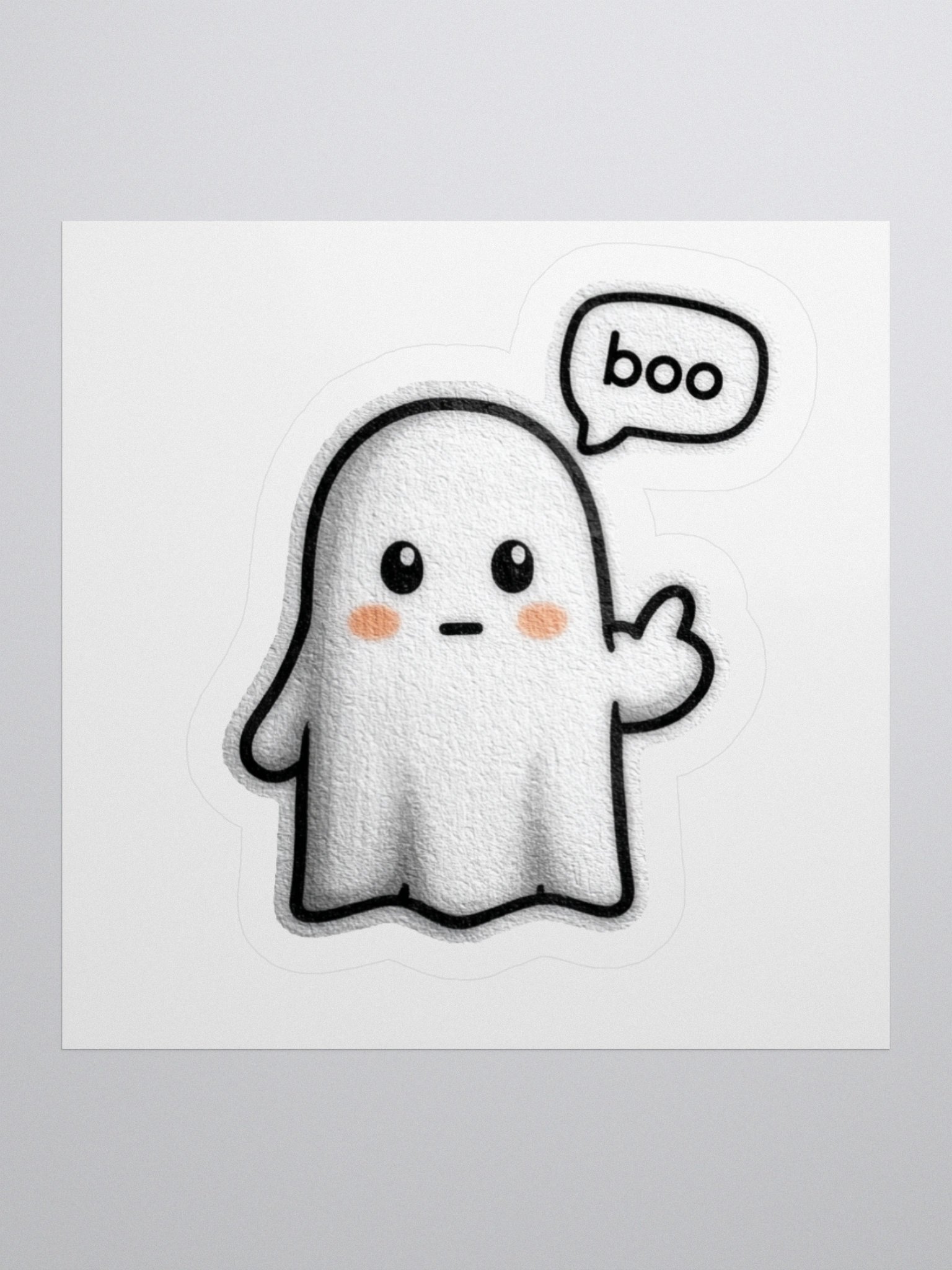 Friendly Ghost Boo Kiss Cut Stickers product image (1)