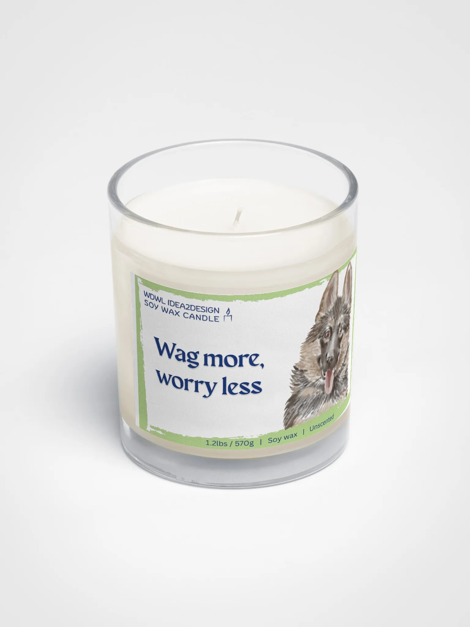 German Shepherd Dog Lover Best Gift, Large Capacity, Great Value & Eco-Friendly Candle – 1.2 lbs of Pure Serenity product image (2)