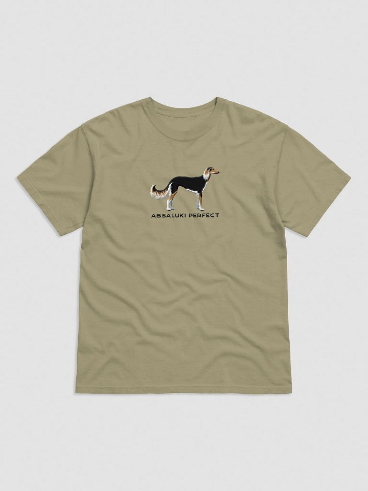 Absaluki Perfect T-Shirt(Embroidered) of a Saluki(Black & Tan) product image (9)