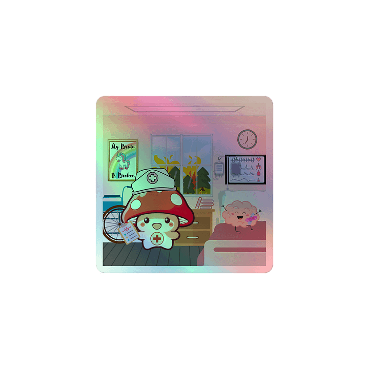 My Brain Is Broken | Holo Sticker product image (1)