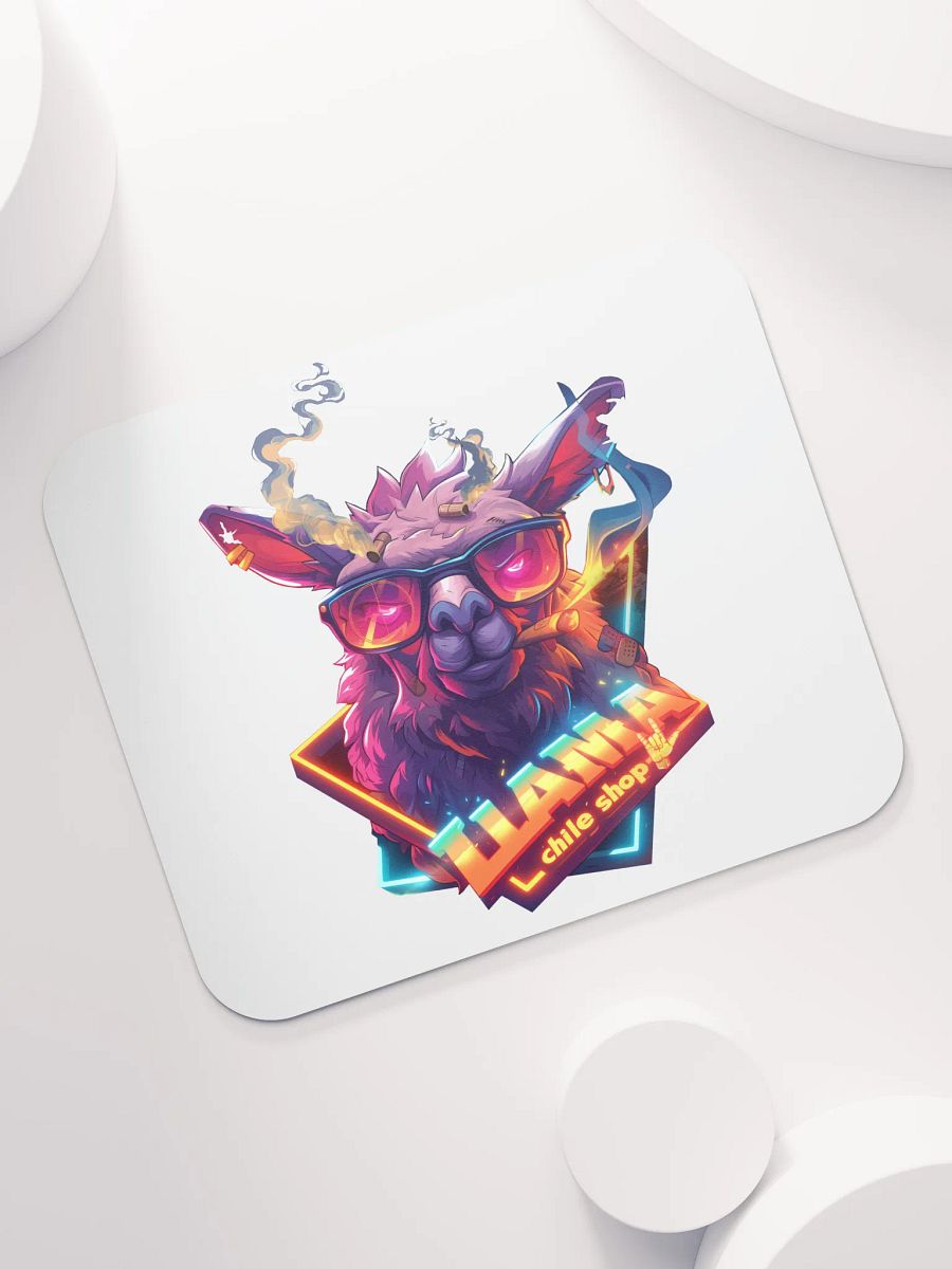 Neon Llama Sunglasses Mouse Pad product image (7)