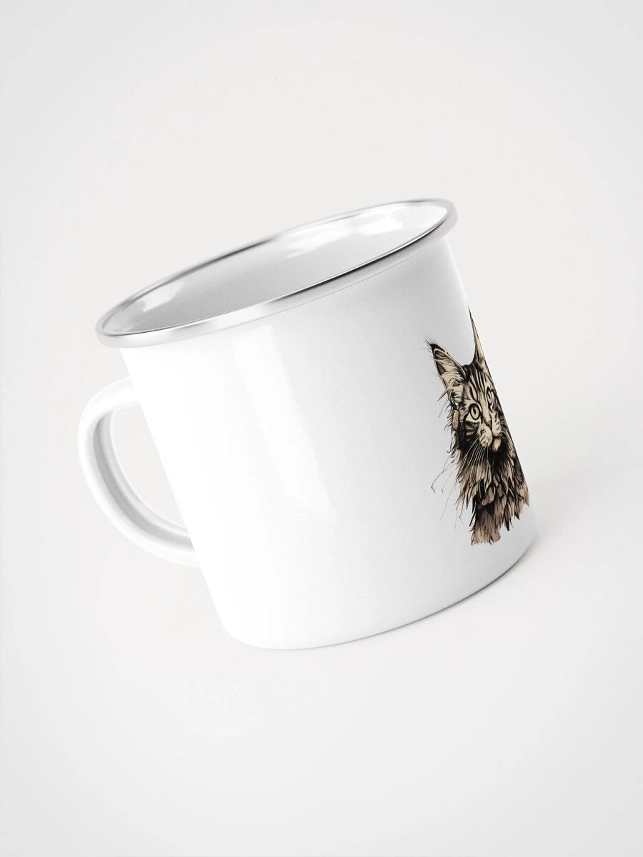 Whiskered Wanderlust Enamel Mug product image (2)