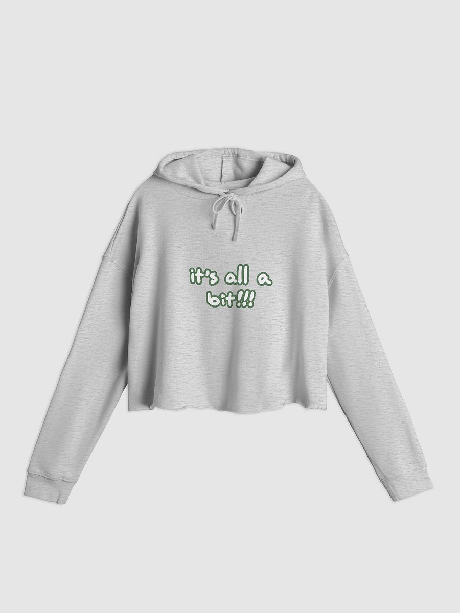 “It’s all a bit!!!” (sm. lined design, #A6073C) lightweight cropped hoodie product image (7)