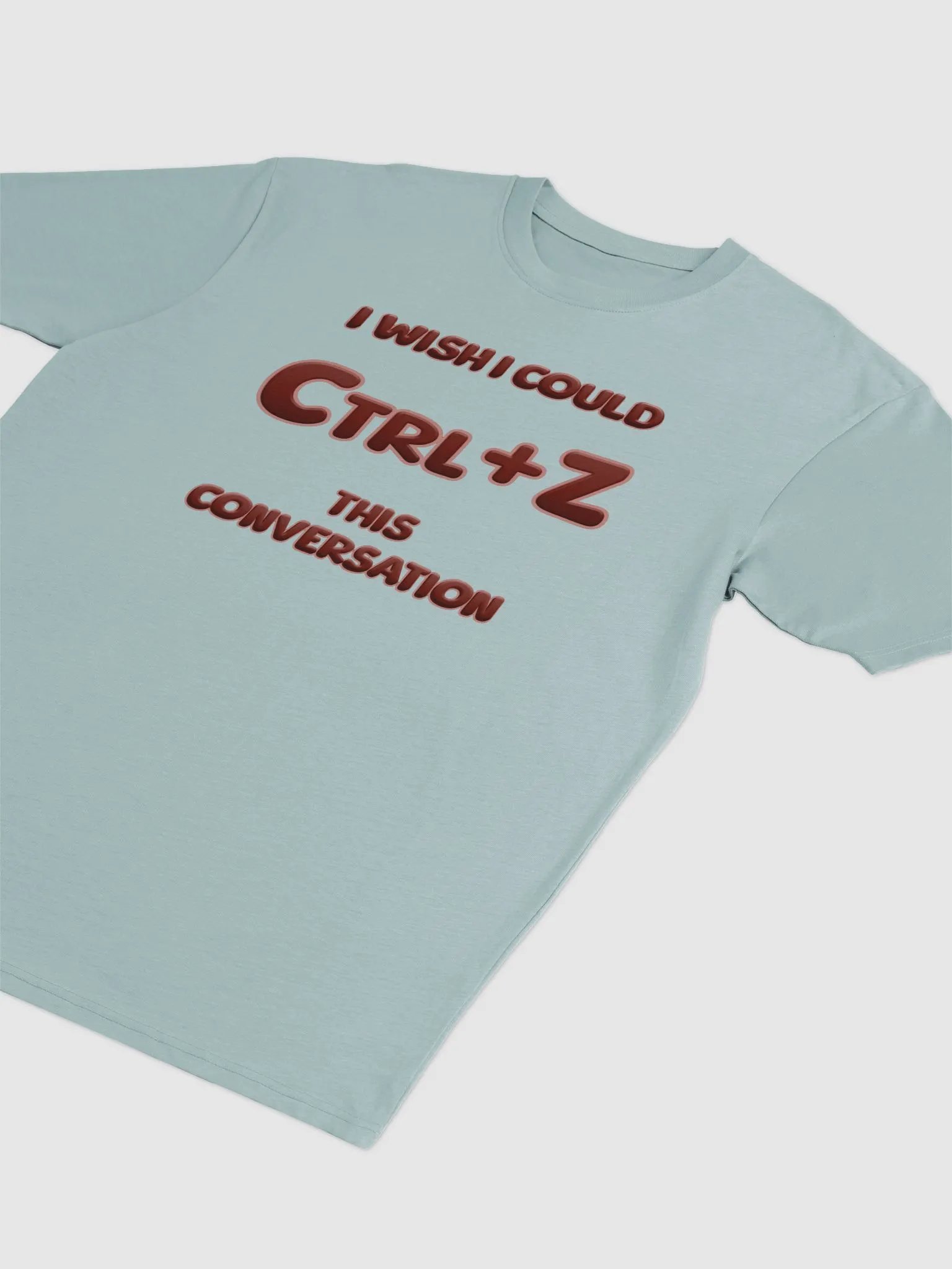 【Ctrl+Z】Red Text Men's Premium Heavyweight Tee product image (2)