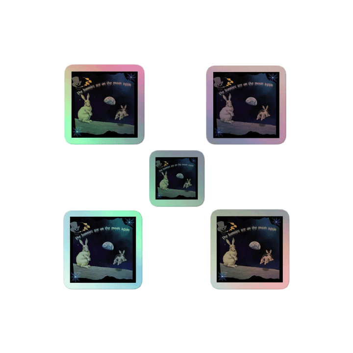 KC, Bunnies on the Moon, Holo Sticker Pack product image (2)