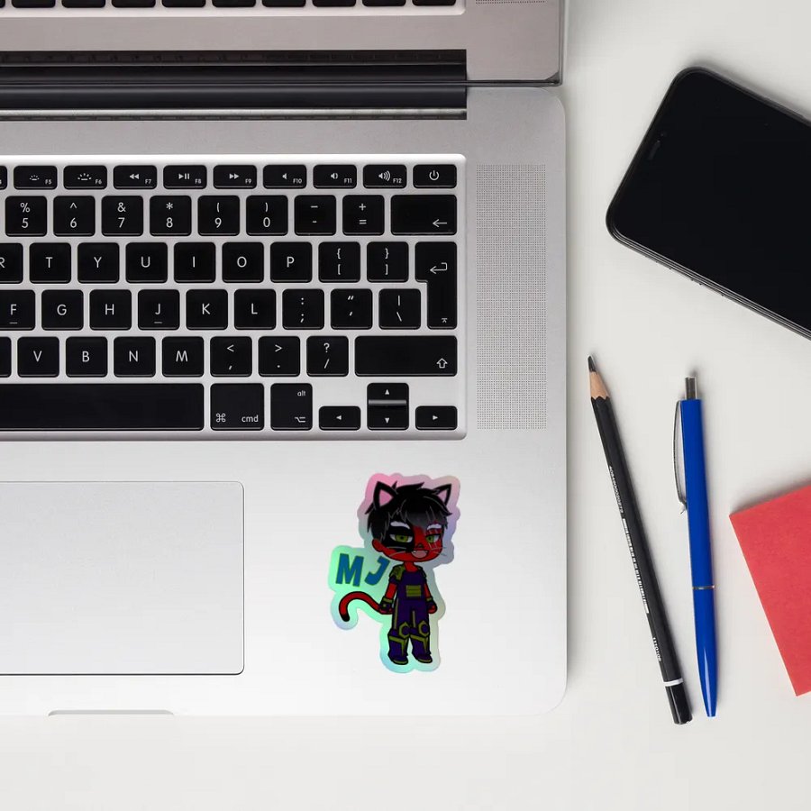 MJ - Cosmic Cats - rainbow sticker product image (10)