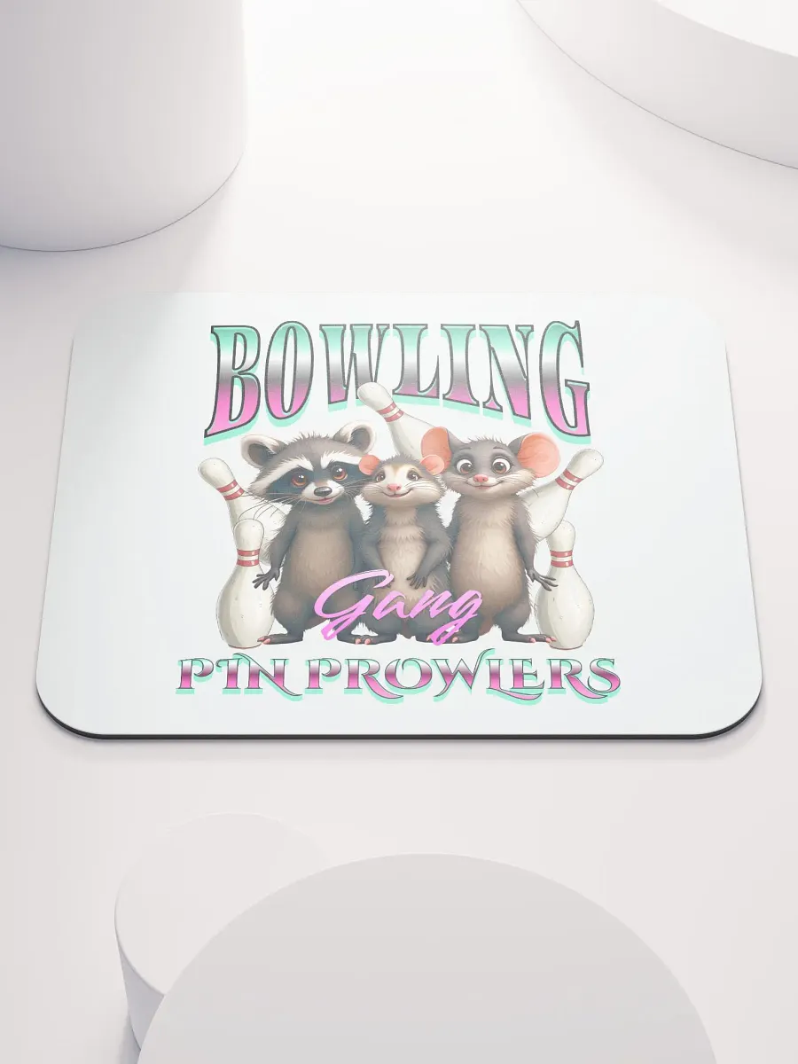Bowling Gang Pin Prowlers Raccoon Mouse Pad product image (2)