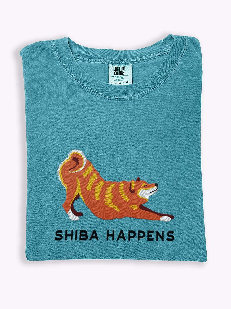 Shiba Happens T-Shirt(Embroidered) of a Shiba Inu product image (1)