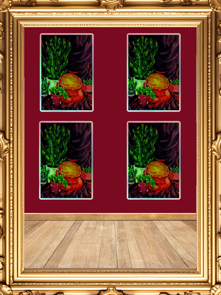 Eclectic Colorful Cacti Garden Sticker product image (2)