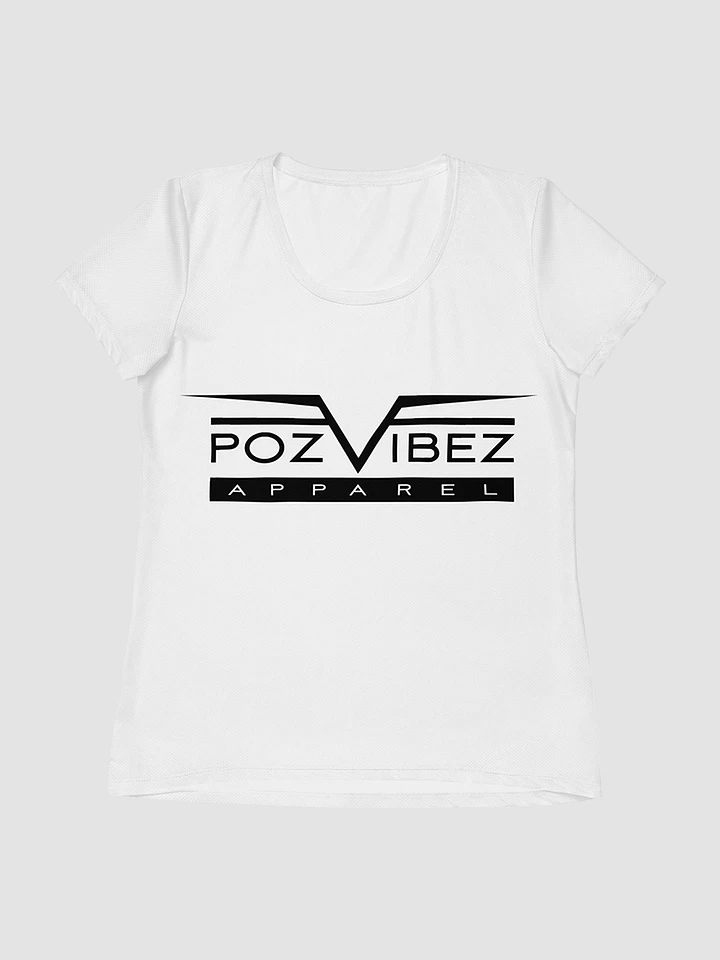 [PozVibez Apparel] Women's White Athletic T-shirt product image (1)