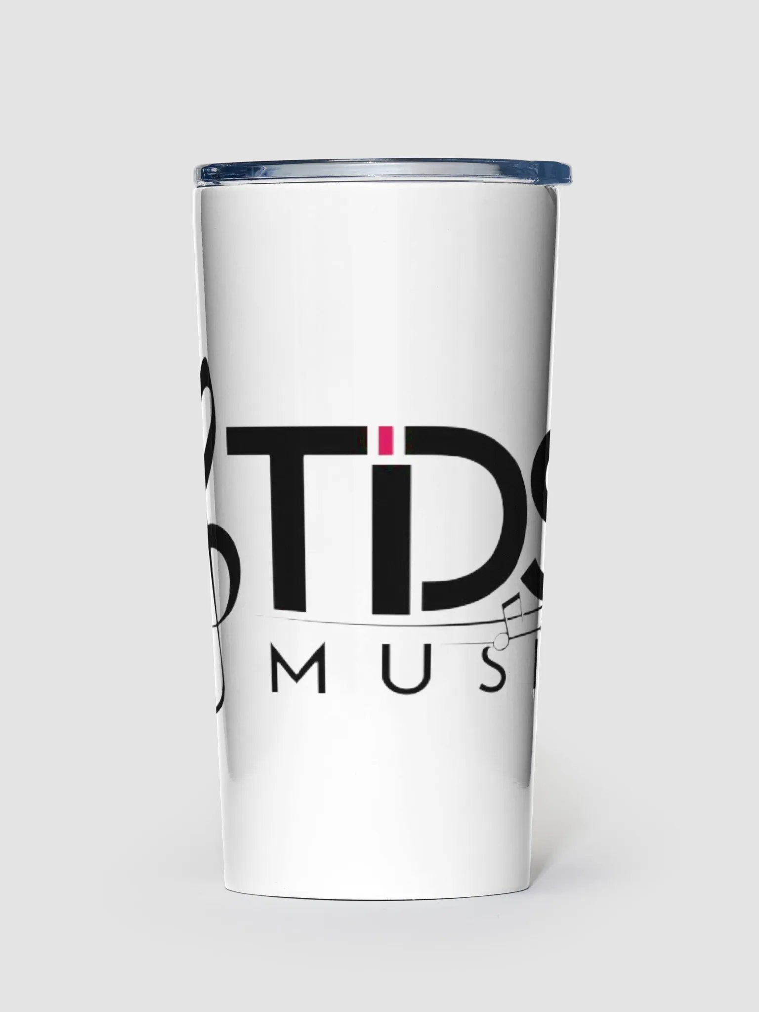 TDS Music 20oz Insulated Stainless Steel Tumbler - White with Musical Design product image (1)
