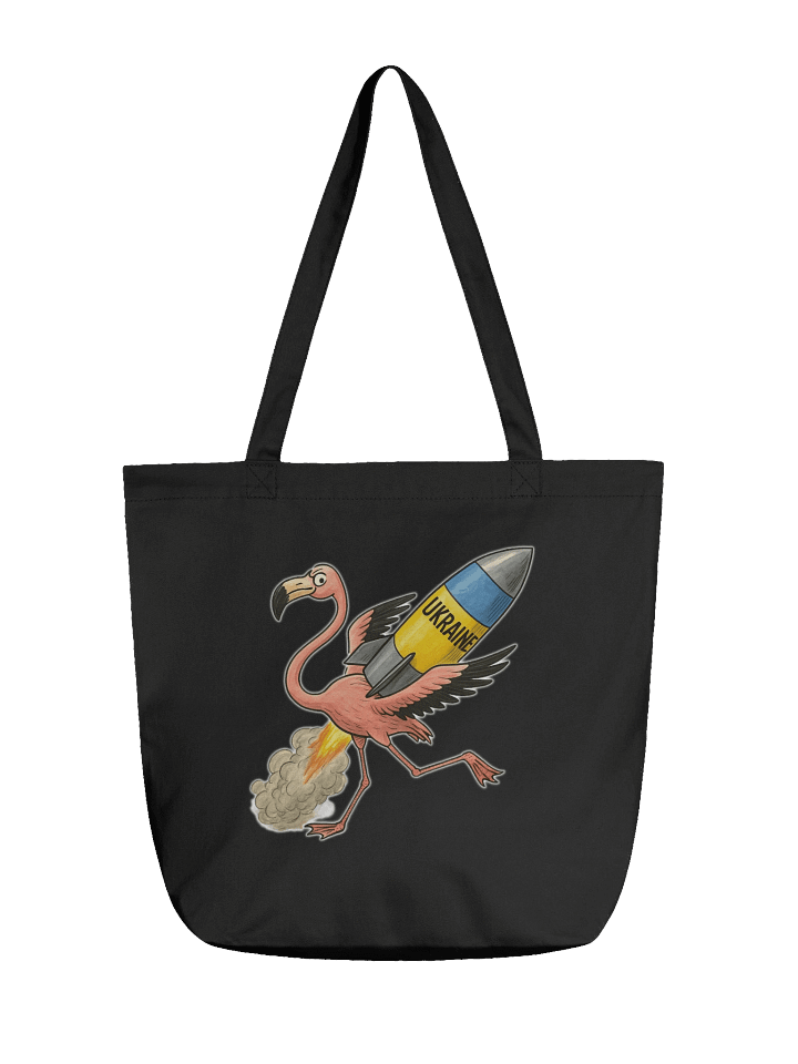 Flamingo Rocket Launch Eco Tote Bag product image (1)