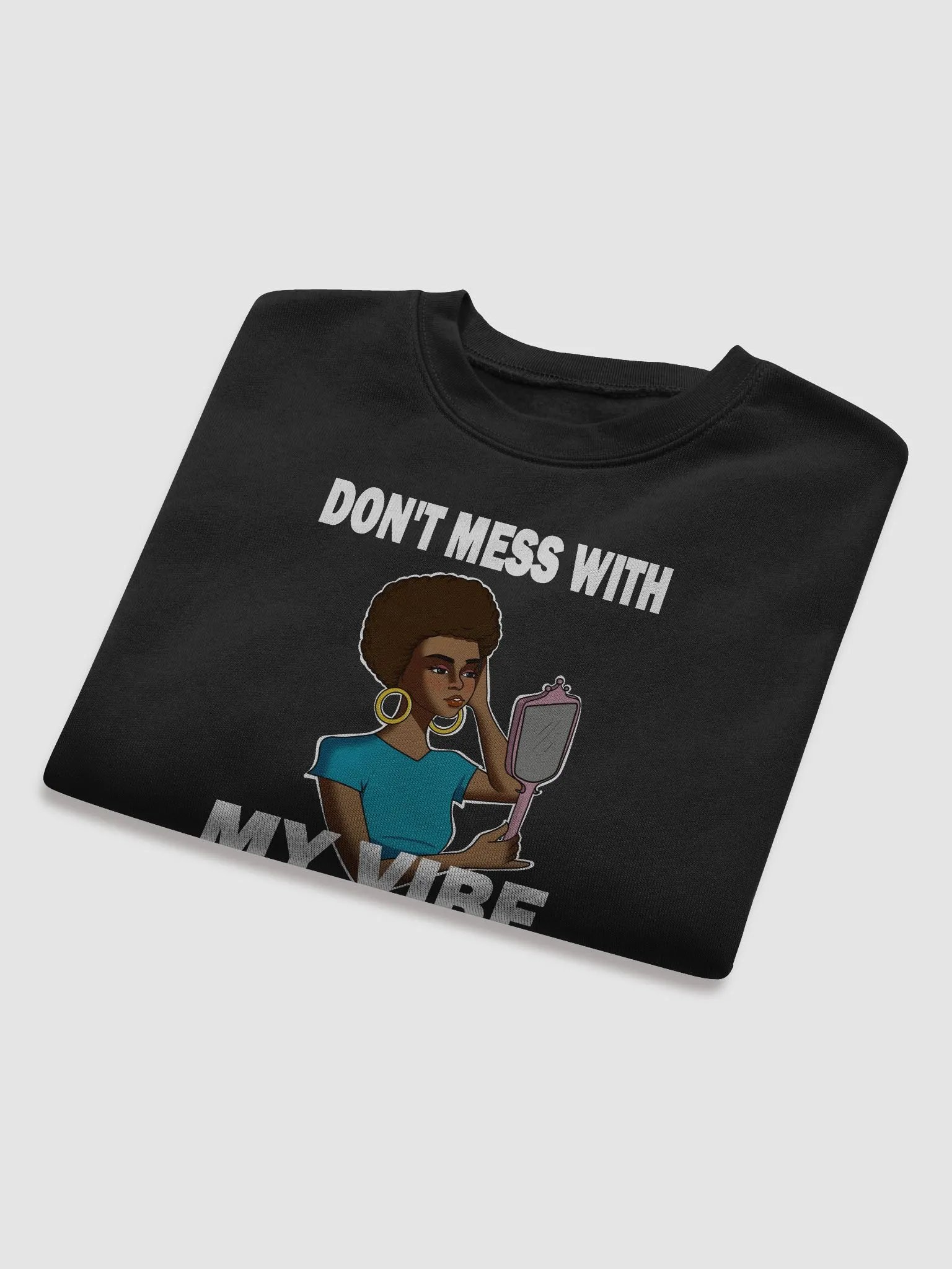 Don't Mess With My Vibe - CROP sweatshirt, raw hem product image (8)