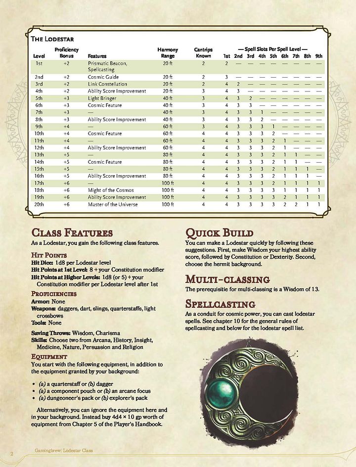 Lodestar 5E Class (PDF) product image (2)