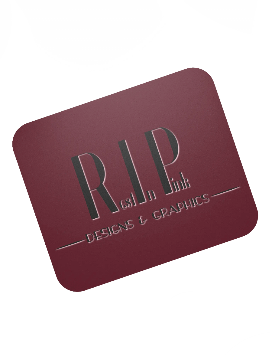 RIP Minimalist Logo Mouse Pad - Red product image (7)