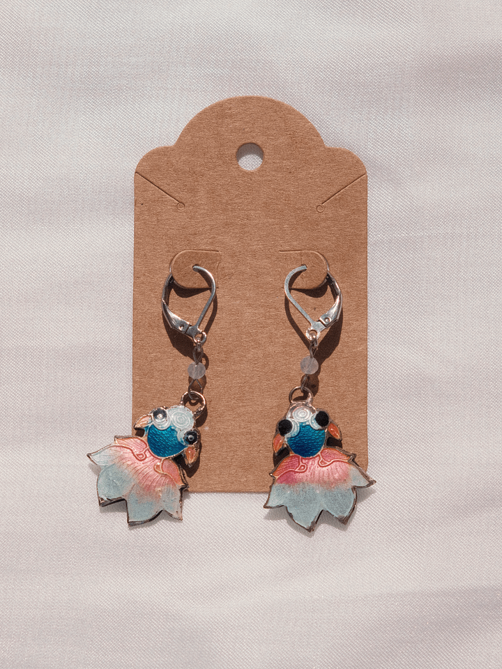 Silver flow - Blue lace agate earrings 🐟 product image (1)