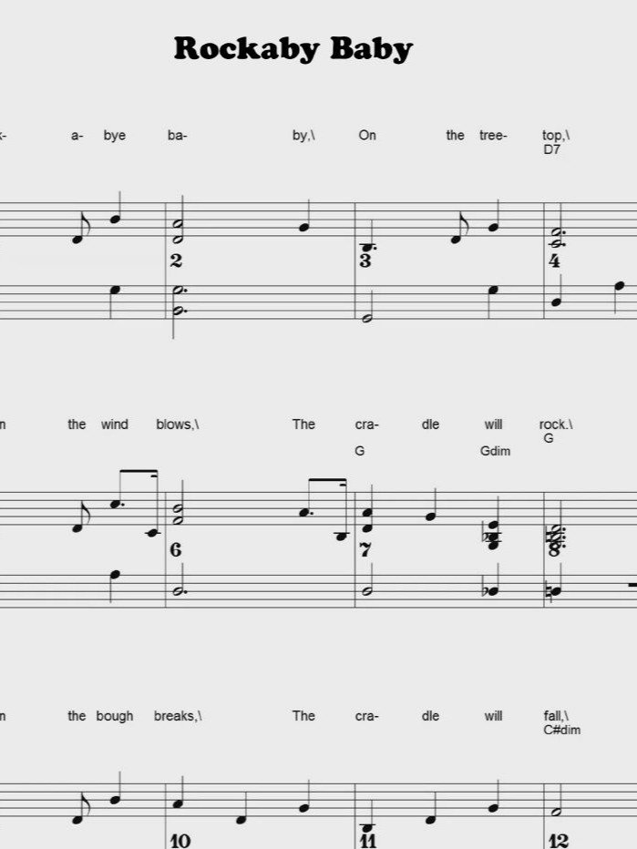 Rockaby Baby - CS - Piano sheet music product image (1)