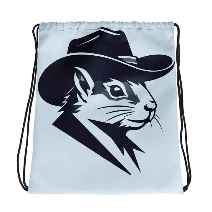 Monochromatic Cowboy Squirrel Drawstring Bag product image (1)