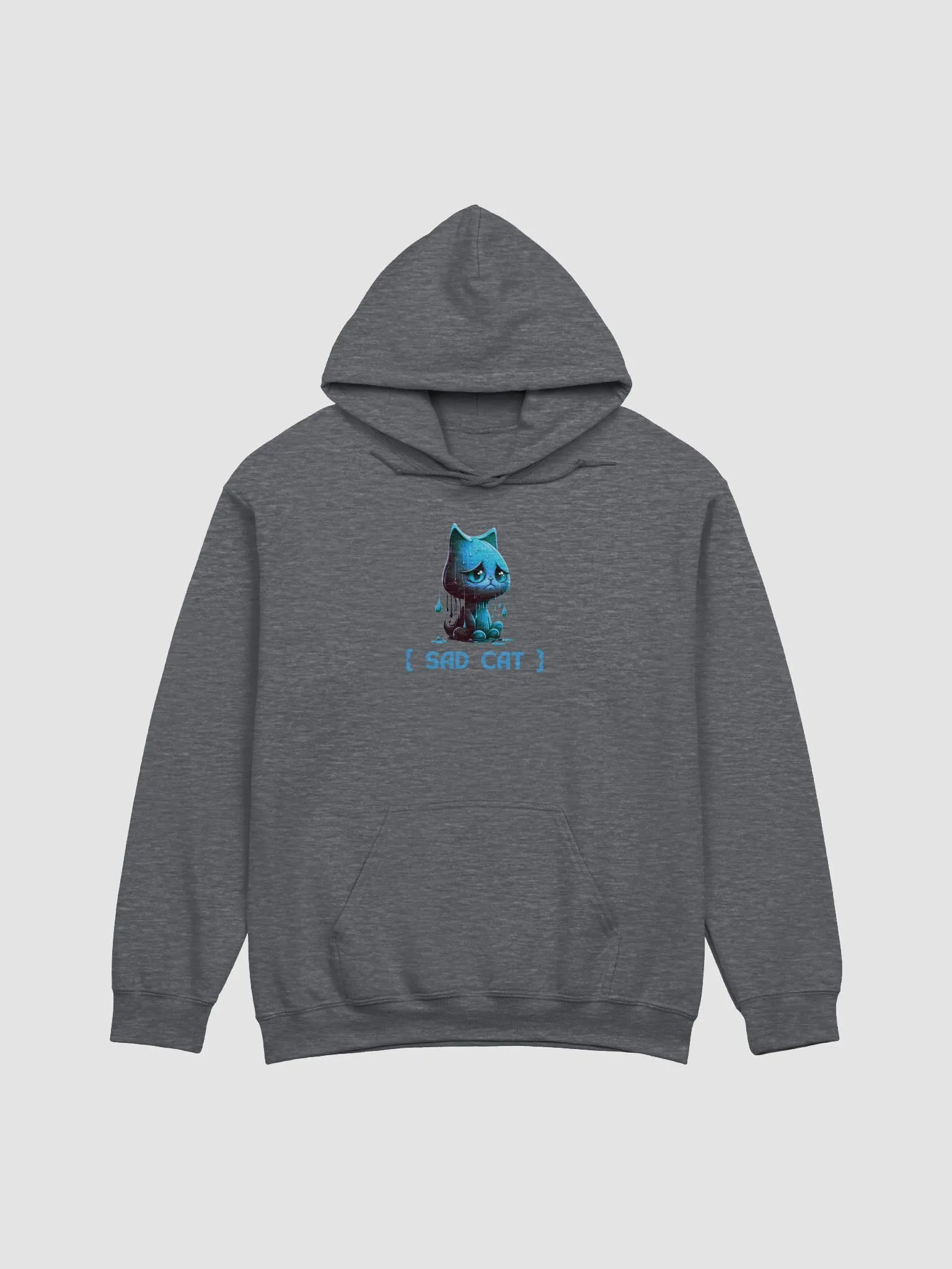 Blue Rain Sad Cat Hoodie product image (1)