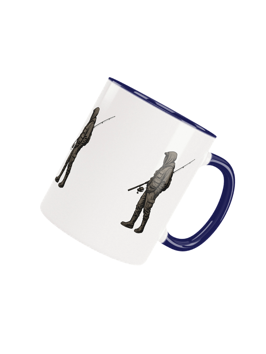 Fishing Coffee Mug with Angler Silhouette – Outdoors Cabin Lake Camping Mug for Fishermen product image (47)