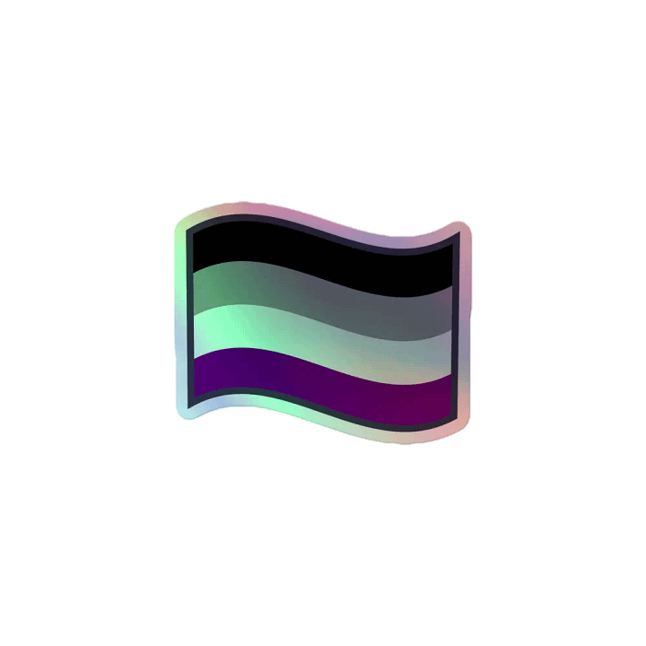 Wavy Holographic Flag Sticker Sheet product image (1)