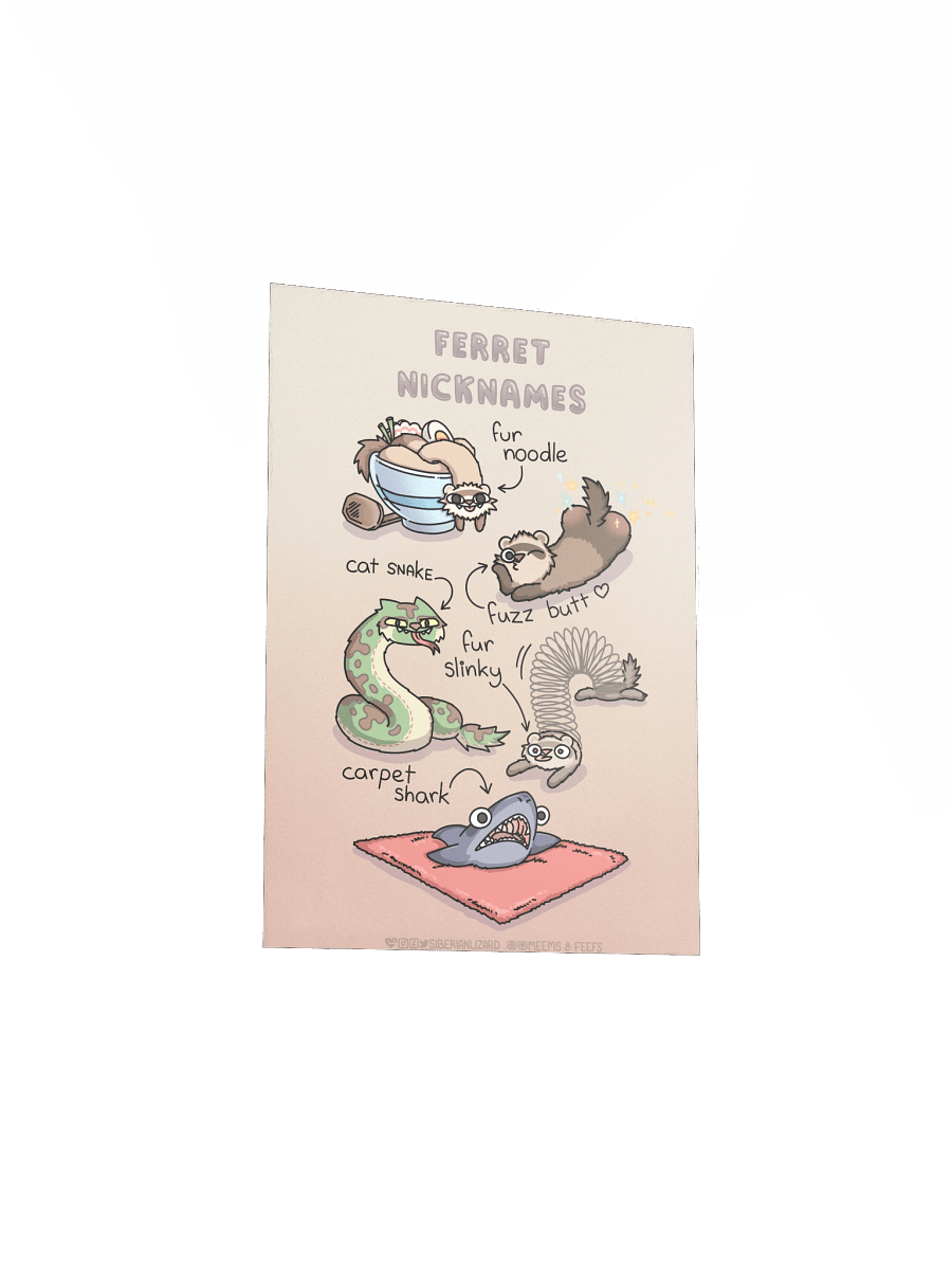 Ferret Nicknames | Bestselling Poster product image (23)