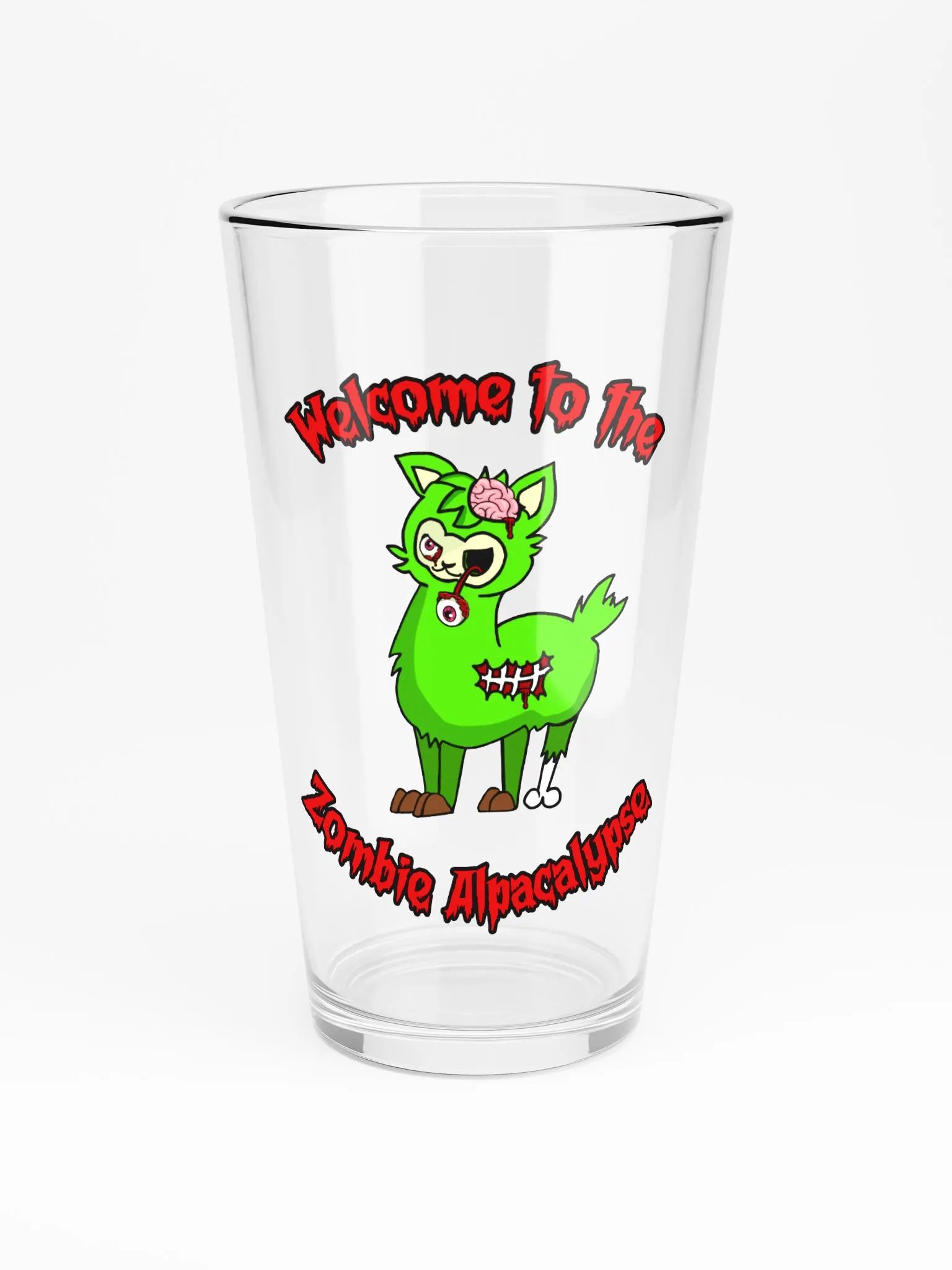 Welcome to the Zombie Alpacalypse Pint Glass product image (3)