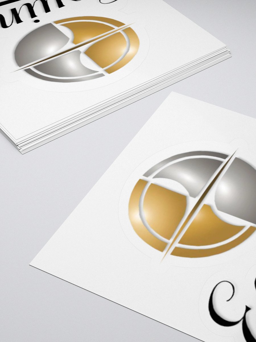 Luxury Equinox Vinyl Sticker - Gold & Silver Circle Design product image (12)
