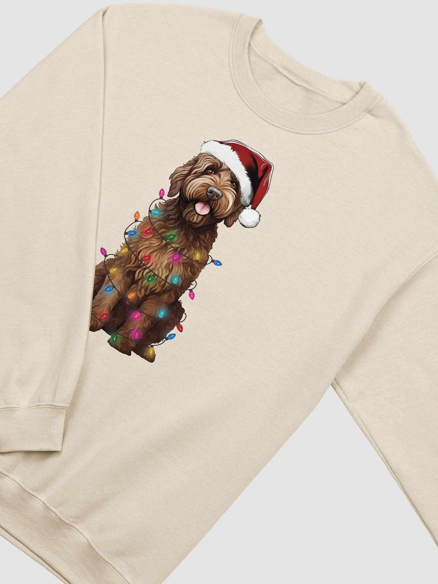 Funny Labradoodle(Brown) Christmas Sweatshirt for Doodle Paw-rents product image (19)