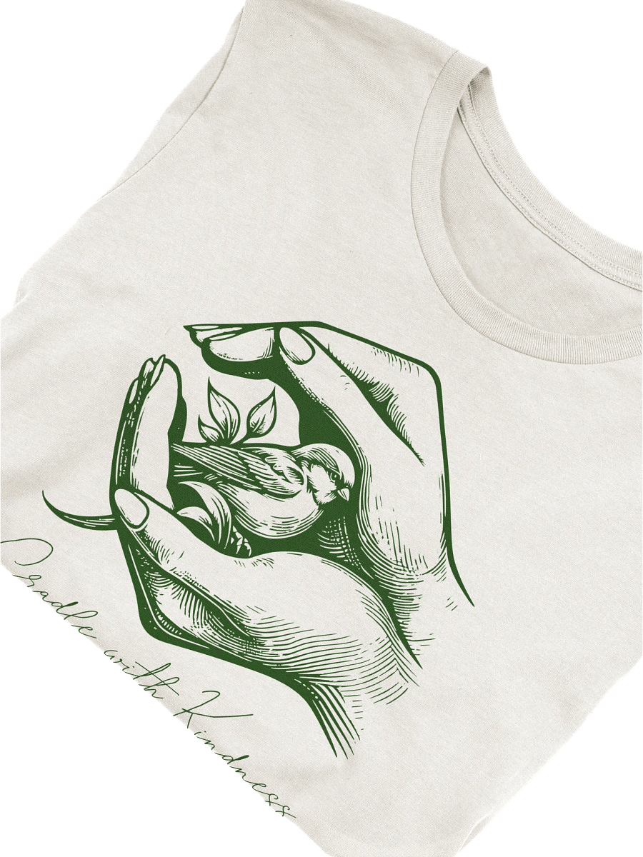 Cradle with kindness, bird rescue shirt, gentle reminder tee, wildlife vet gift, gift for her, wildlife carer tee, women in wildlife, bird lover gift, nature inspired shirt, healing vibes tee product image (2)