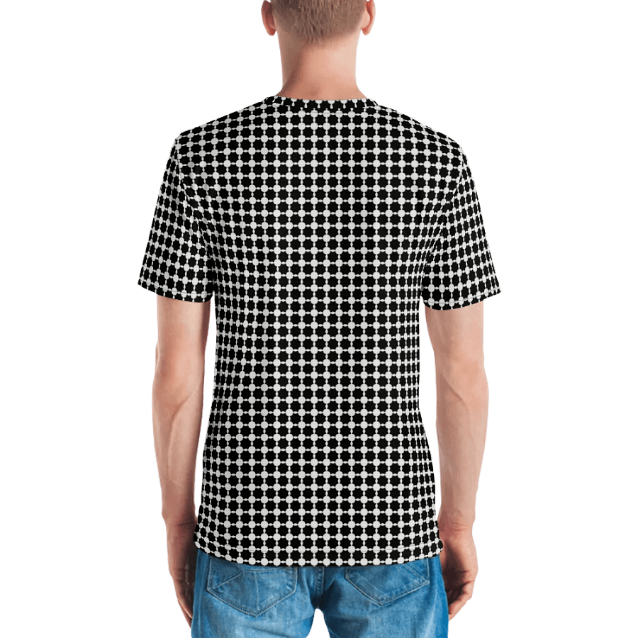Abstract Black and White Chain Men's Crewneck T Shirt product image (3)