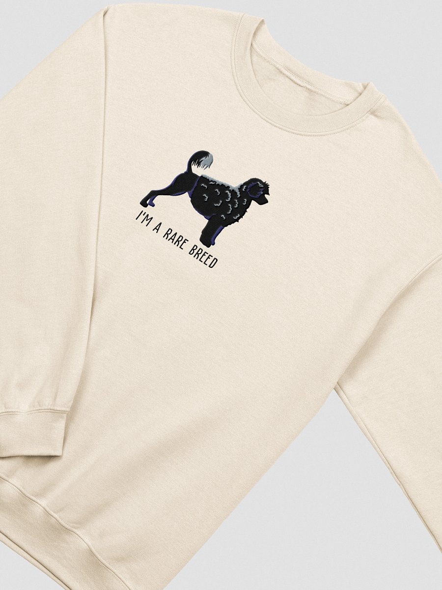 I'm a Rare Breed Sweatshirt (Embroidered) of a Portuguese Water Dog(Black) product image (18)