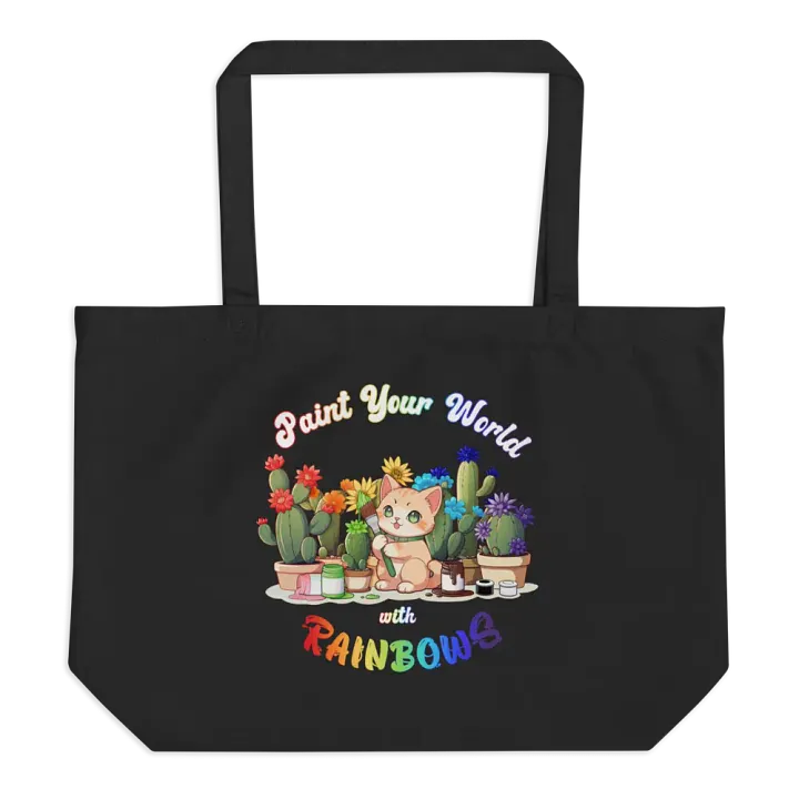 Rainbow Kitten Artist Organic Cotton Tote product image (2)