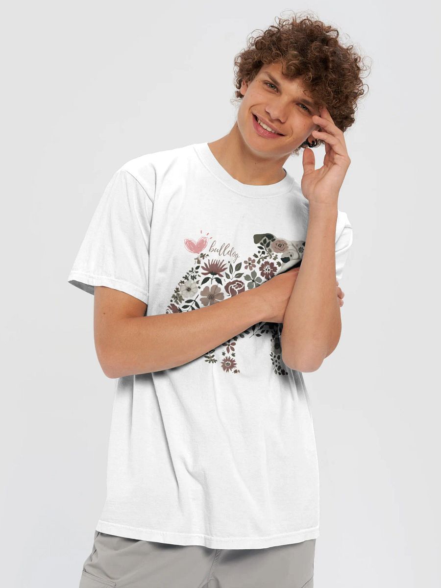 Floral Bulldog: Strong and Adorable Silhouette Art product image (5)